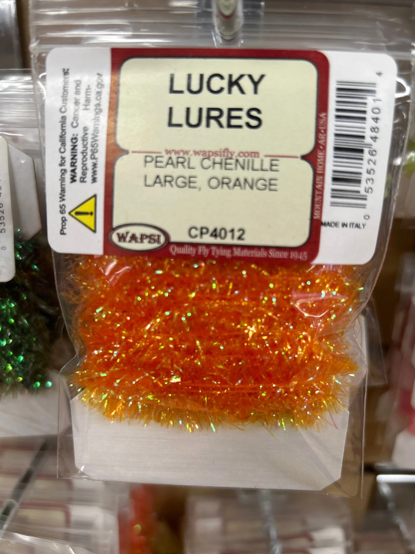 Wapsi Pearl Chenille Large - Orange - Lucky Lure Tackle