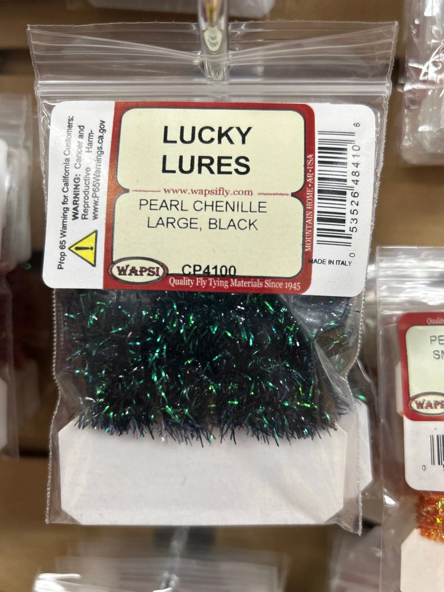 Wapsi Pearl Chenille Large - Black - Lucky Lure Tackle