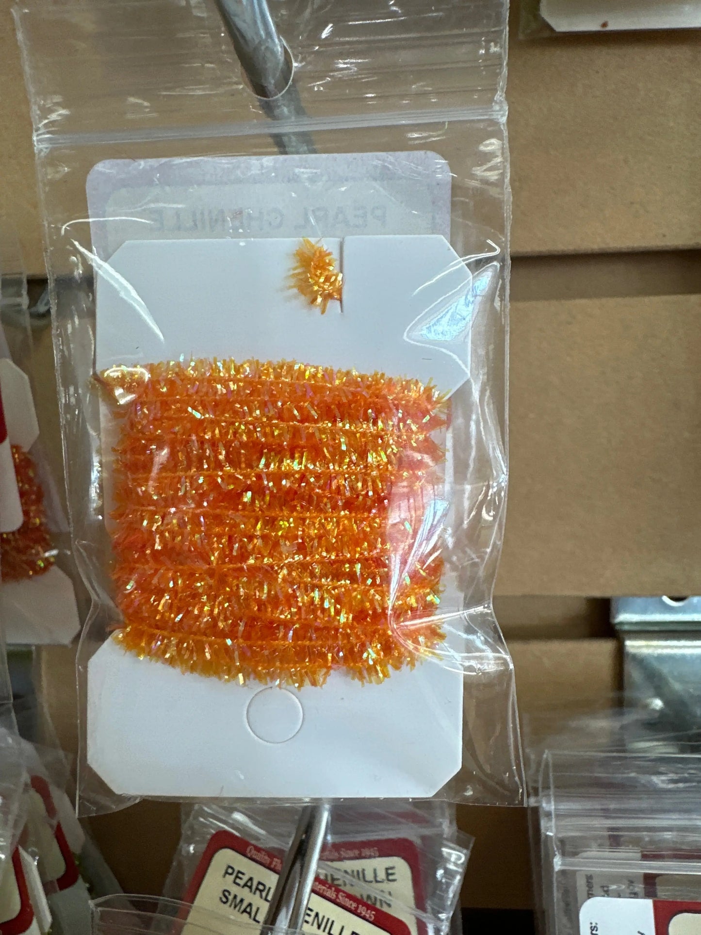 Wapsi Pearl Chenille Small - Fl. Fire Orange - Lucky Lure Tackle