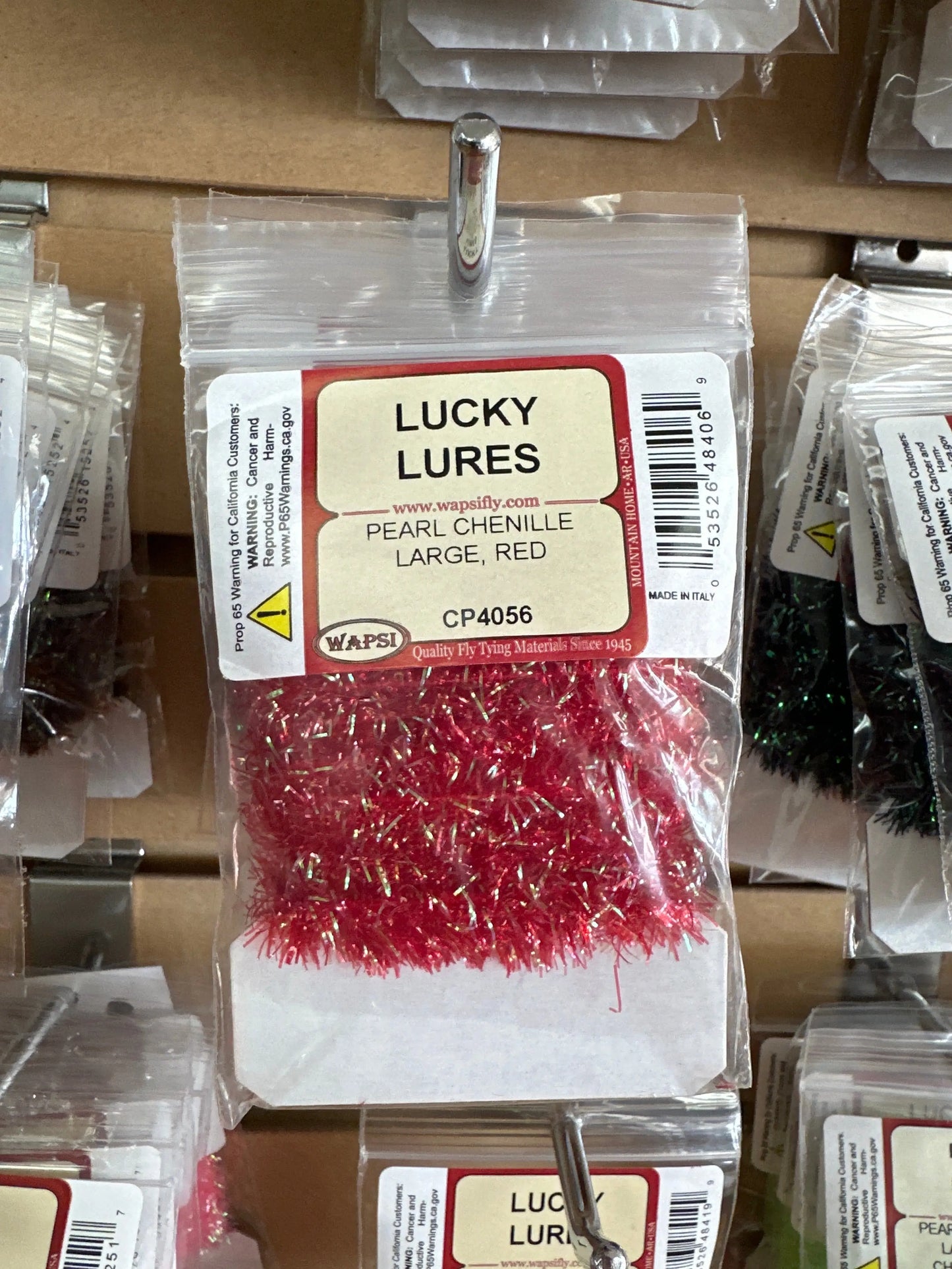 Wapsi Pearl Chenille Large - Red - Lucky Lure Tackle