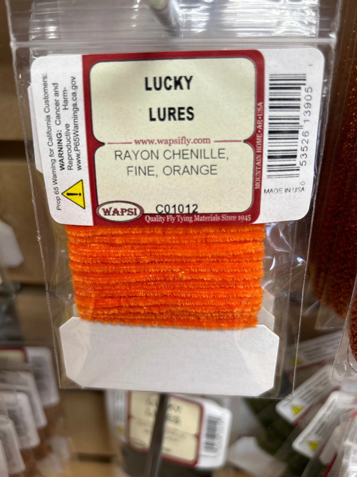 Wapsi Rayon Chenille Fine - Orange - Lucky Lure Tackle
