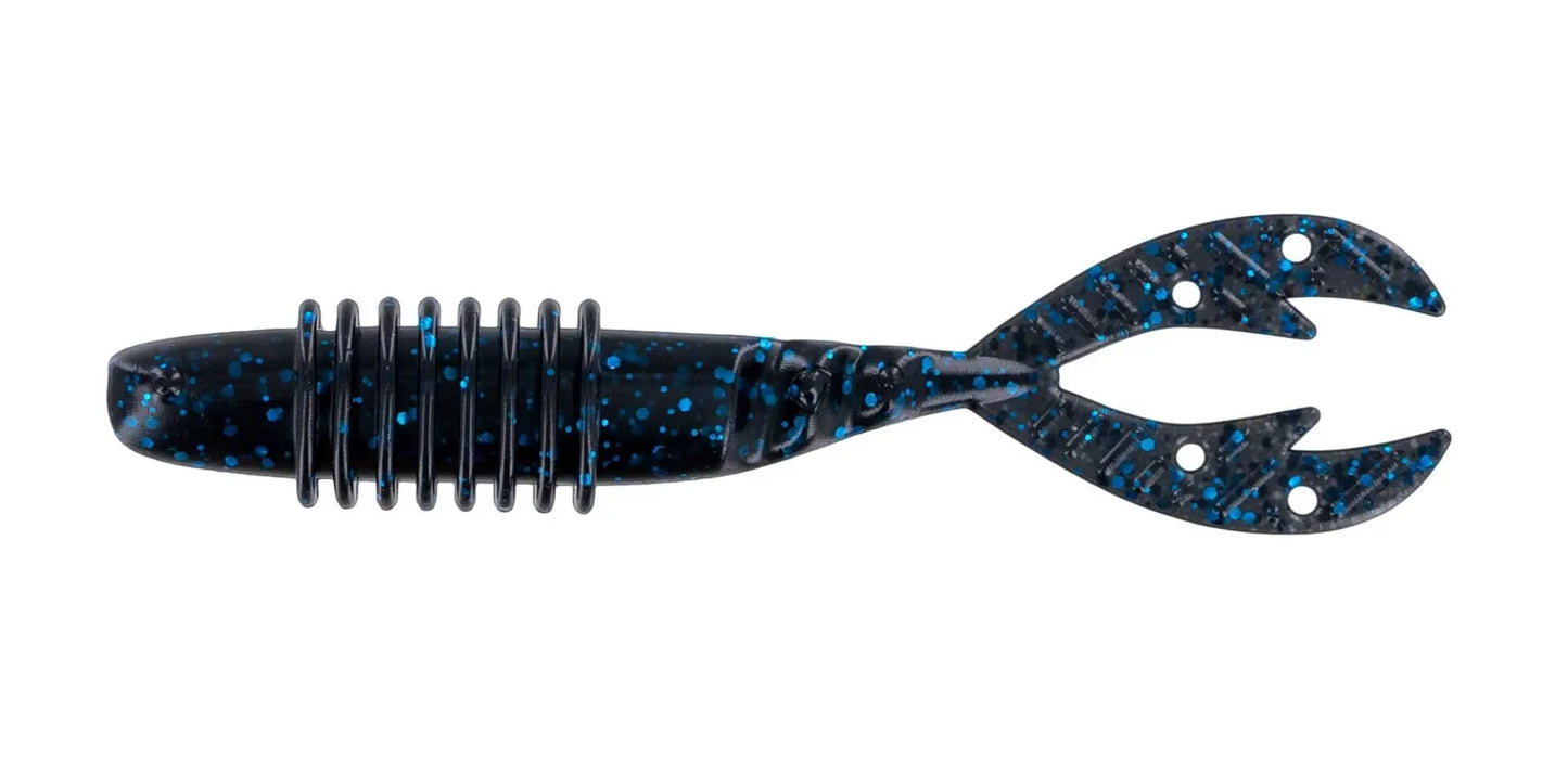Big Bite 4.25" Kamikaze Swimon - Black Blue Flake 6pk - Lucky Lure Tackle