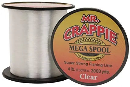 Mr.Crappie Mega Spool 4lb 2000yds - Clear - Lucky Lure Tackle