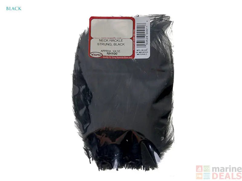 Wapsi Neck Hackle Strung - Black - Lucky Lure Tackle