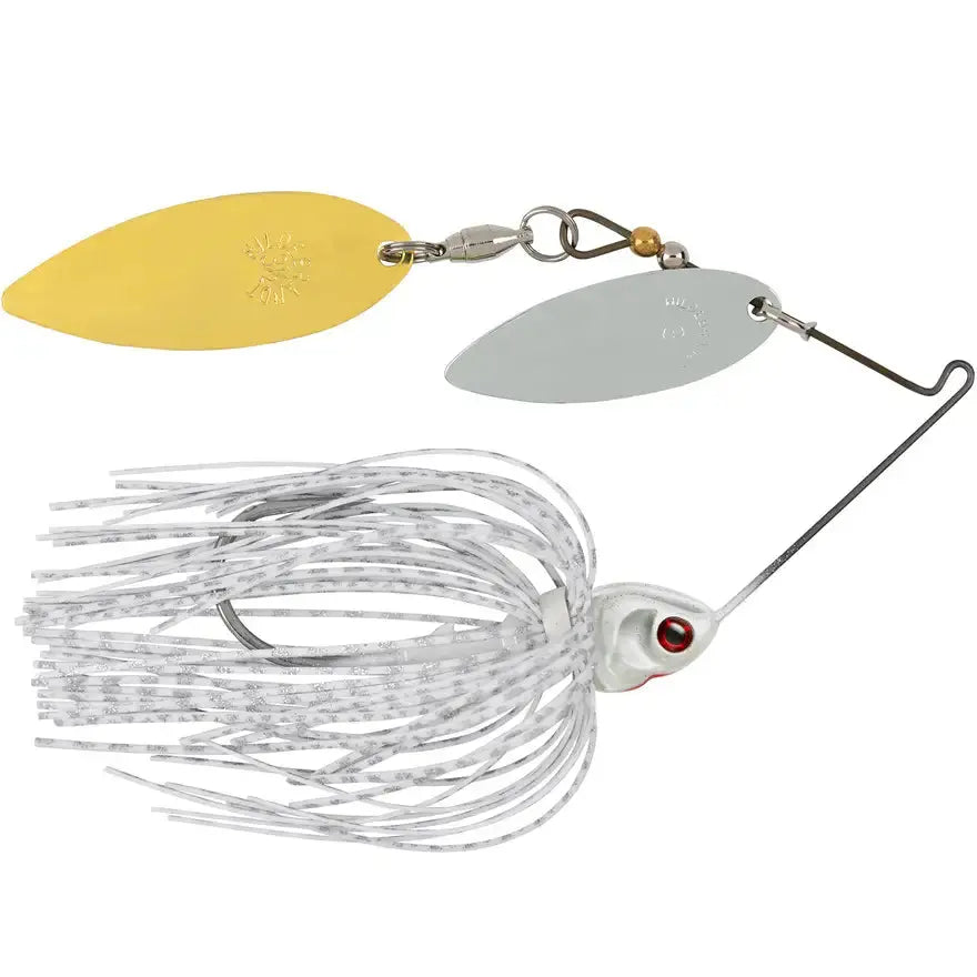 Booyah Finesse Covert Series Spinnerbait 3/8oz - White Silver/Pearl Head - Lucky Lure Tackle