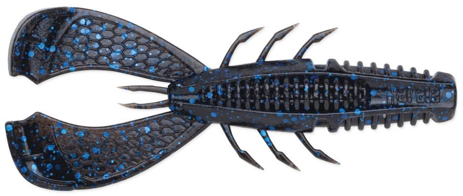 Rapala Crush City Cleanup Craw 3.5" - Black Blue Flake 7pk