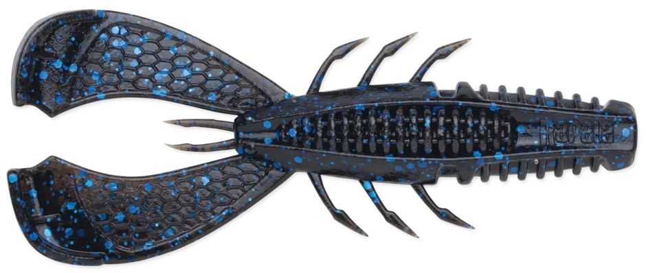 Rapala Crush City Cleanup Craw 3.5" - Black Blue Flake 7pk - Lucky Lure Tackle