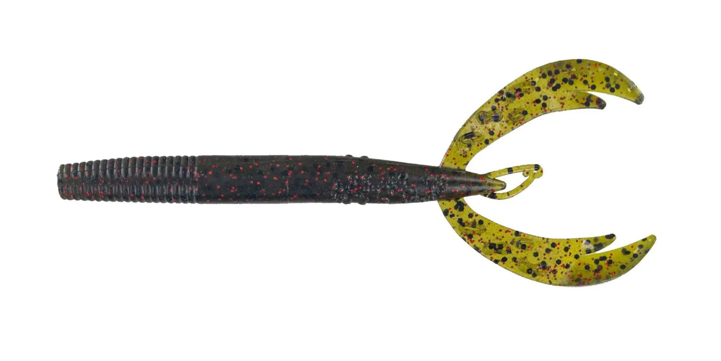 Big Bite Scentsation Quarantine Craw 4.25" - Dark Watermelon Red Flake 9pk - Lucky Lure Tackle
