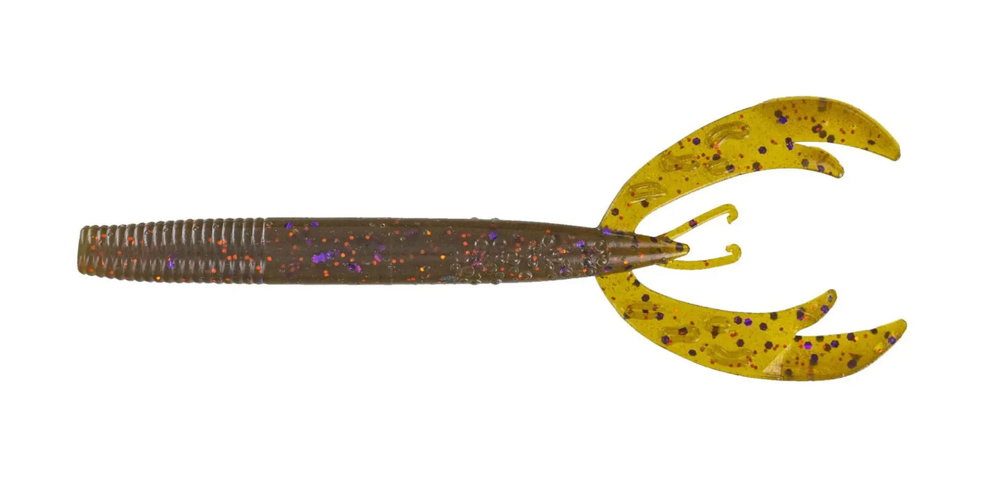 Big Bite Scentsation Quarantine Craw 4.25" - Green Pumpkin Purple Copper Flk 9pk - Lucky Lure Tackle