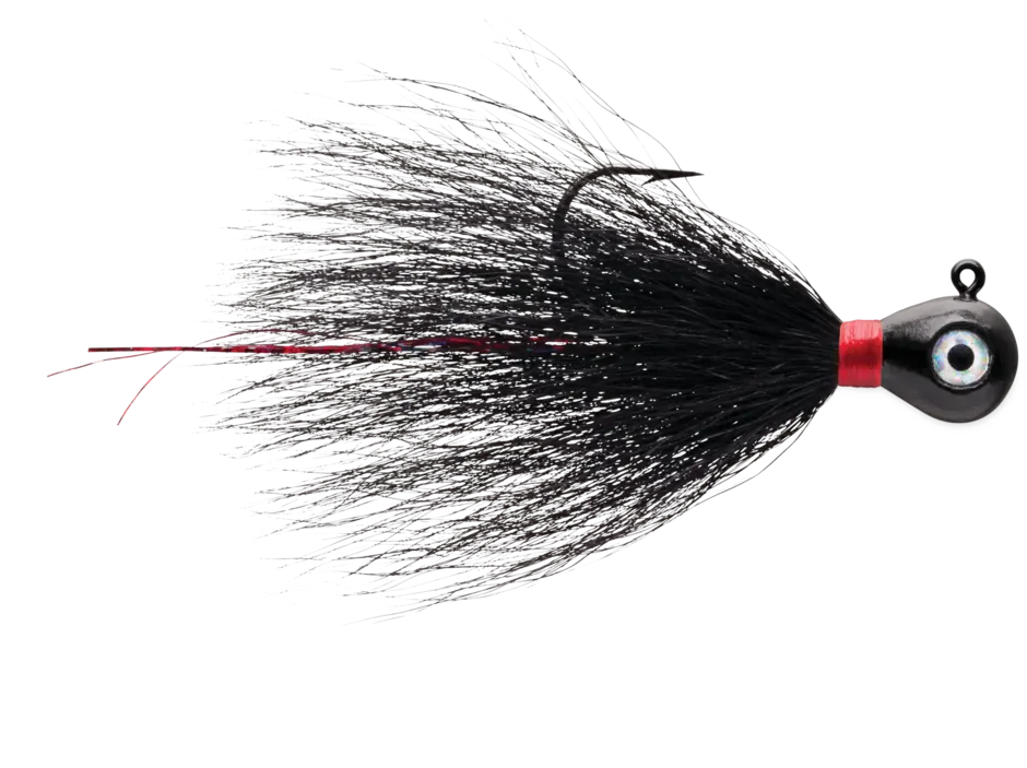 VMC Pro Series Bucktail Jig 3/8oz - Black 2pk - Lucky Lure Tackle