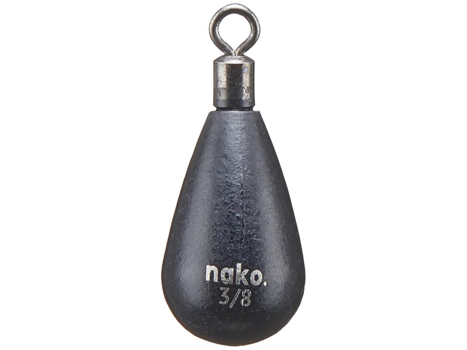 Nako 1/2oz Tungsten Tear Free Rig Drop Shot Weights - Black  5pk