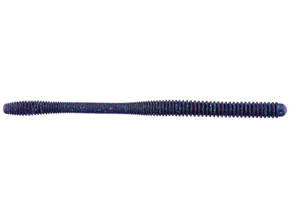 Divine Shakey Worm 6.3"- Junebug Red - Lucky Lure Tackle
