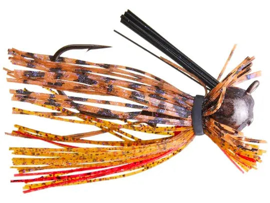 Jewel Heavy Cover Finesse Football Jig 3/8oz - Hot Peanut Butter 2pk - Lucky Lure Tackle