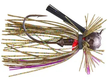 Jewel Heavy Cover Finesse Football Jig 3/8oz - Grn Pum Candy/Prpl Flash 2pk - Lucky Lure Tackle