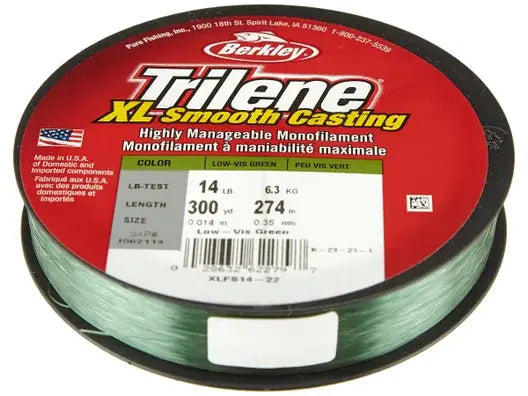 Berkley Trilene XL Mono Low-Vis Green 12 lb 300 yds - Lucky Lure Tackle