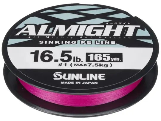 Sunline Almight Sinking Braid Pink - 16.5lbs - Lucky Lure Tackle