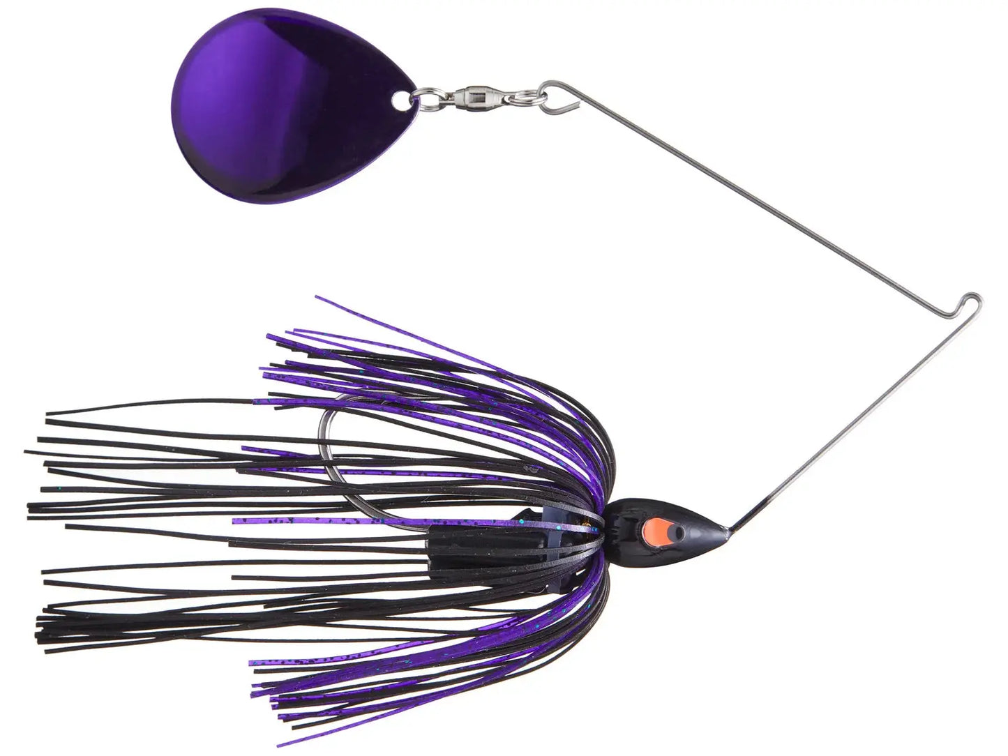 War Eagle Night Spinnerbait 1/2oz - Black/Purple Purple Colorado - Lucky Lure Tackle