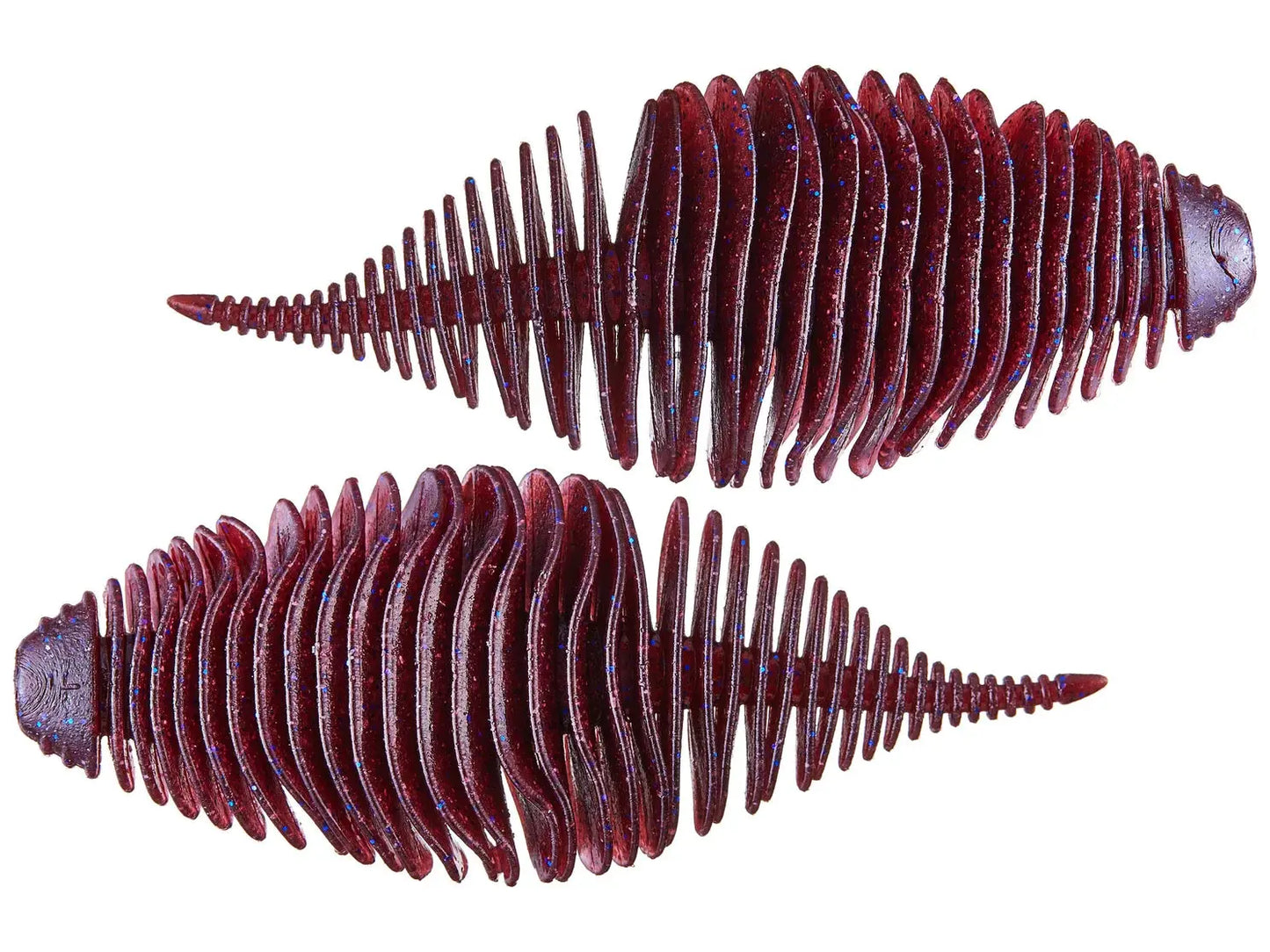 Geecrack Bellows Gill 3.8" - Plum Blue Flake 5pk - Lucky Lure Tackle