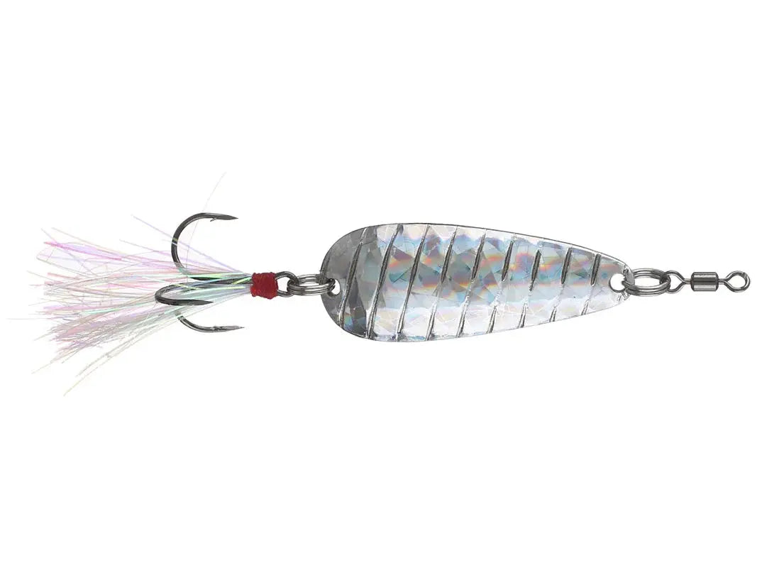 Nichols Lures Mojo Spoon - Shattered Glass Silver - Lucky Lure Tackle