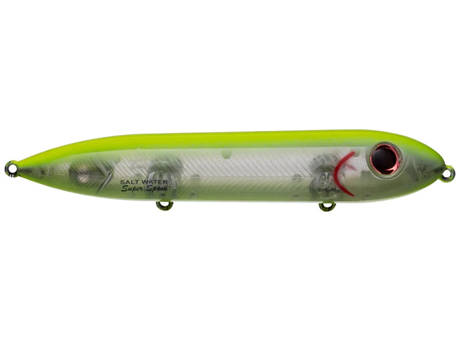 Heddon Super Spook - Chartreuse Silver Insert