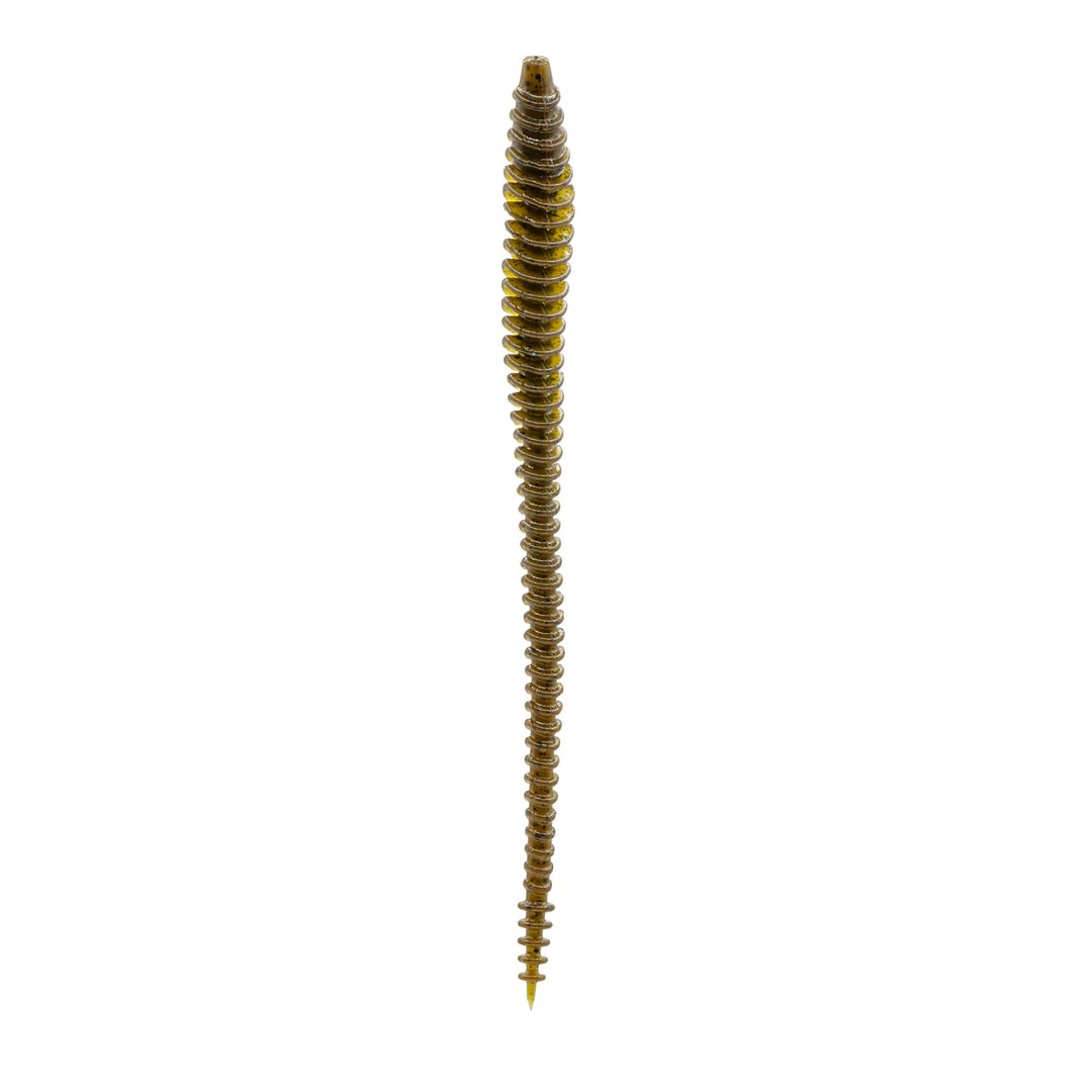 6th Sense Boosa Shakey Worm 6.5 - Green Pumpkin 10pk