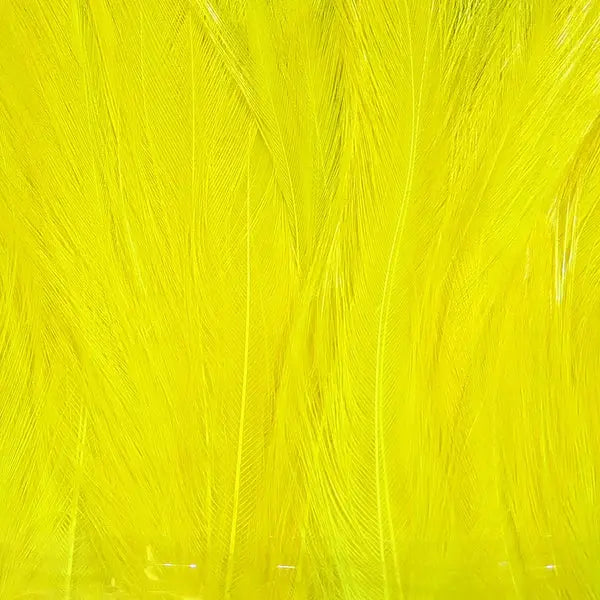 Wapsi Neck Hackle Strung - FL Yellow - Lucky Lure Tackle