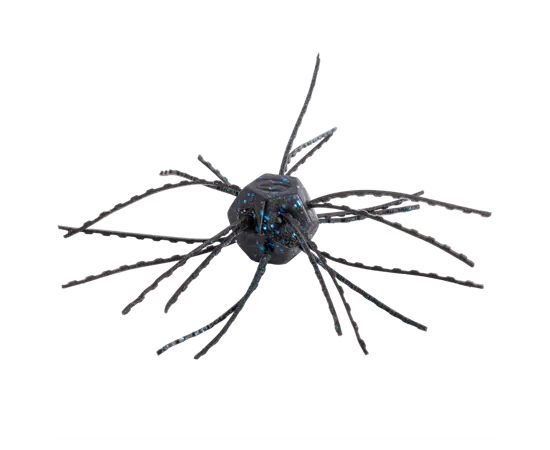 Strike King Tumbleweed Salted 3" - Black Blue Flake 4pk - Lucky Lure Tackle