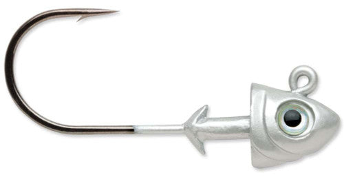 VMC Flat Shad Jig 3/8 5/0 - Metallic White 4pk