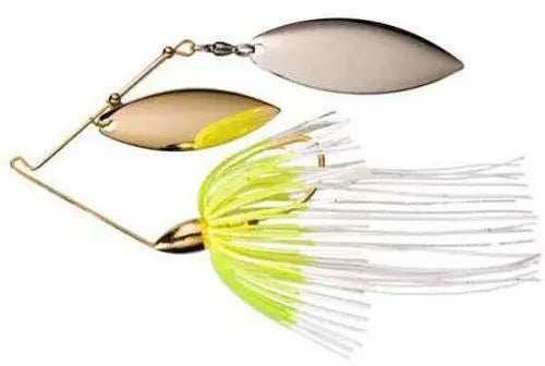War Eagle 1/2oz Dual Willow Leaf Gold - White Chart - Lucky Lure Tackle