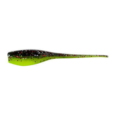 Bobby Garland 2" Baby Shad 18pk - Licorice Chartreuse Pearl