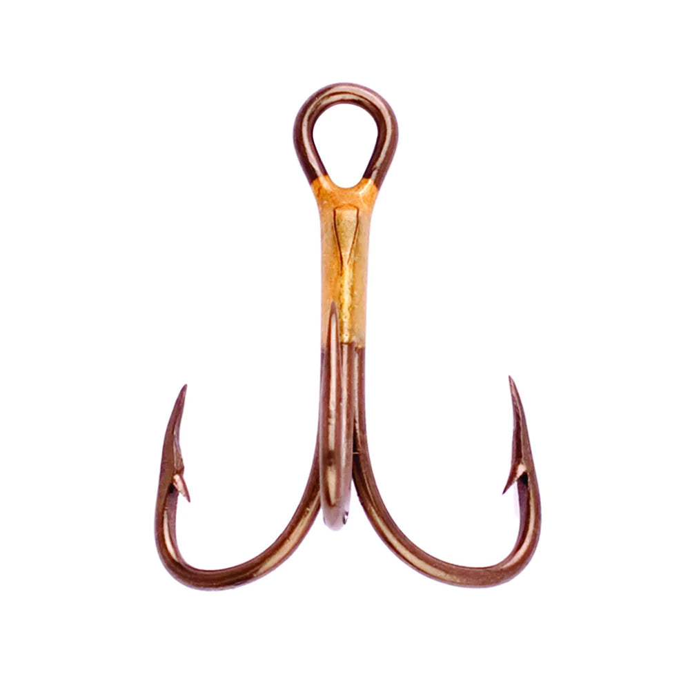 Eagle Claw Treble Triple Hook Sz 14  Bronze  20pk