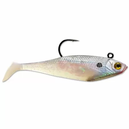 Storm WildEye Swim Shad 6" - Pearl  3pk