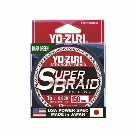 Yo-Zuri Super Braid 150yd 15 lb - Dark Green