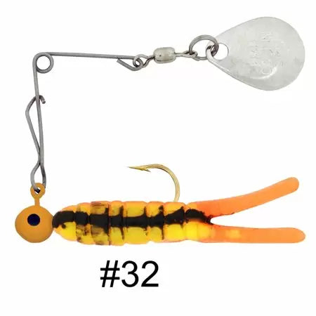 H & H Cajun Spin 1/16oz - Fire Orange Crawfish