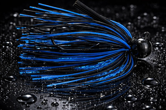 Hag's Tungsten Tsunami Football Jig - 1/2oz Black & Blue