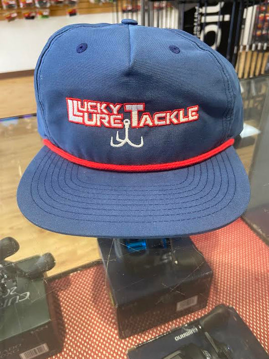 Lucky Lure Captian Hat - Blue and Red