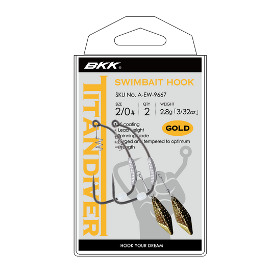 BKK TITANDIVER Gold Blade - 5/32oz 4/0 - 2pk