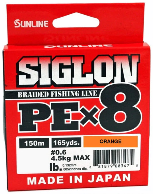 Sunline Siglon PEx8 Braid 16lb 165yds - Orange