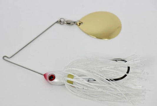 Delta Lures Spinnerbait 3/8oz Single Colorado White Rubber