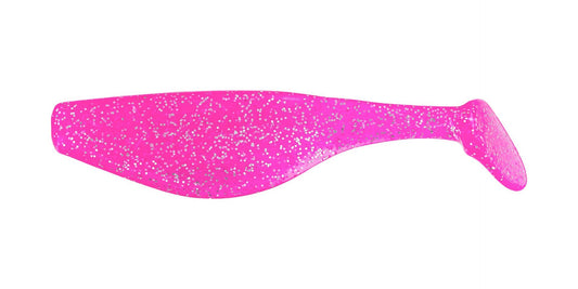 Big Bite Baits 3" Shad/ Hot Pink Silver  10pk