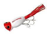 Arbogast Hula Popper 1/4 oz - White Red