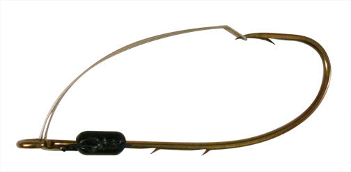 Eagle Claw Weedless Baitholder Hook Bronze Size 3/0 5pk