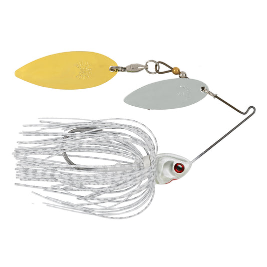Booyah Finesse Covert Series Spinnerbait 1/2oz - White Silver/Pearl Head