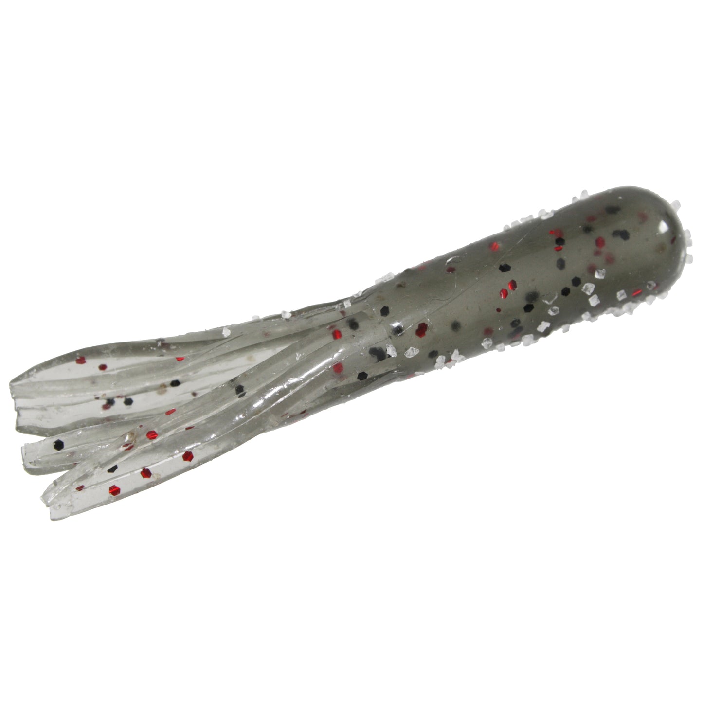 Strike King Bitsy Tube - Smoke Red & Blk Flk 10pk