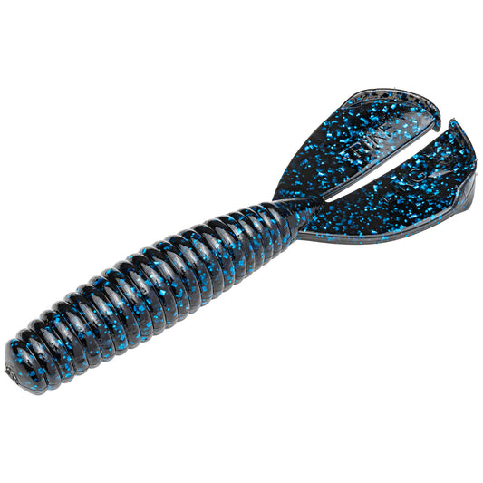 Strike King Rage Magnum Menace Grub 4" - Black Blue 7pk