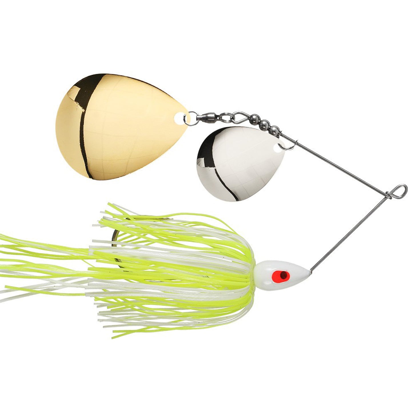 War Eagle Wakebait 2-Col 3/8oz Hot WhiteChartreuse