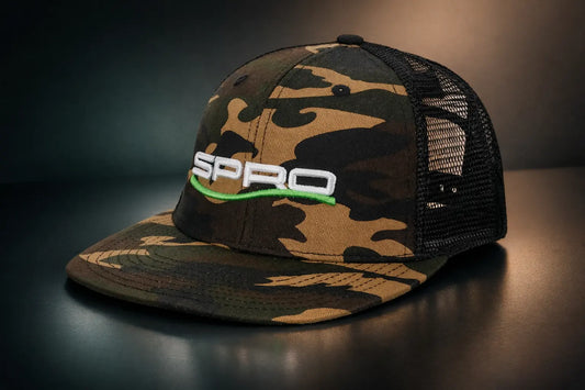 SPRO Camo Hat White Logo
