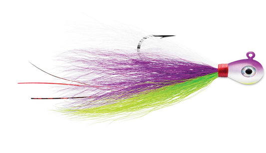 VMC Pro Series Bucktail Jigs 3/8oz - Purple Albino - 2pk