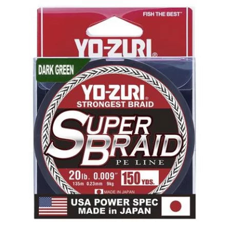 Yo-Zuri Super Braid 150yd 20 lb - Dark Green