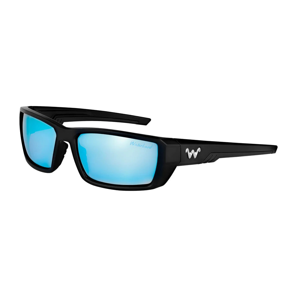 Waterland Ashor Sunglasses - Matte Black - Blue Mirror